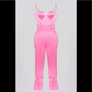 Jamie Fox silk pink jumpsuit M